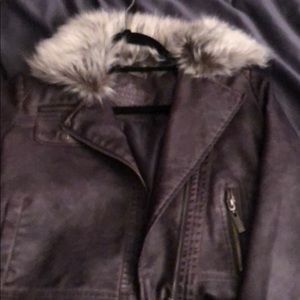 fur leather jacket